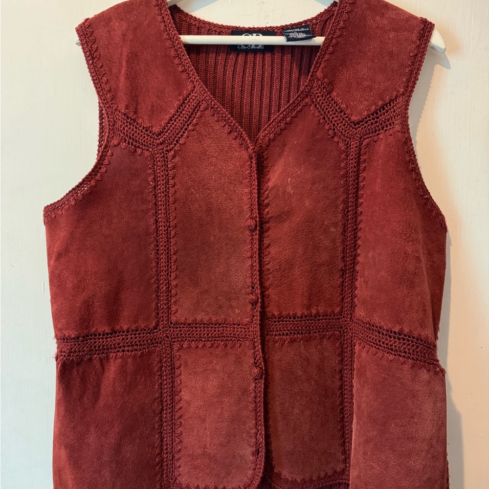 Vintage Rust Suede Vest